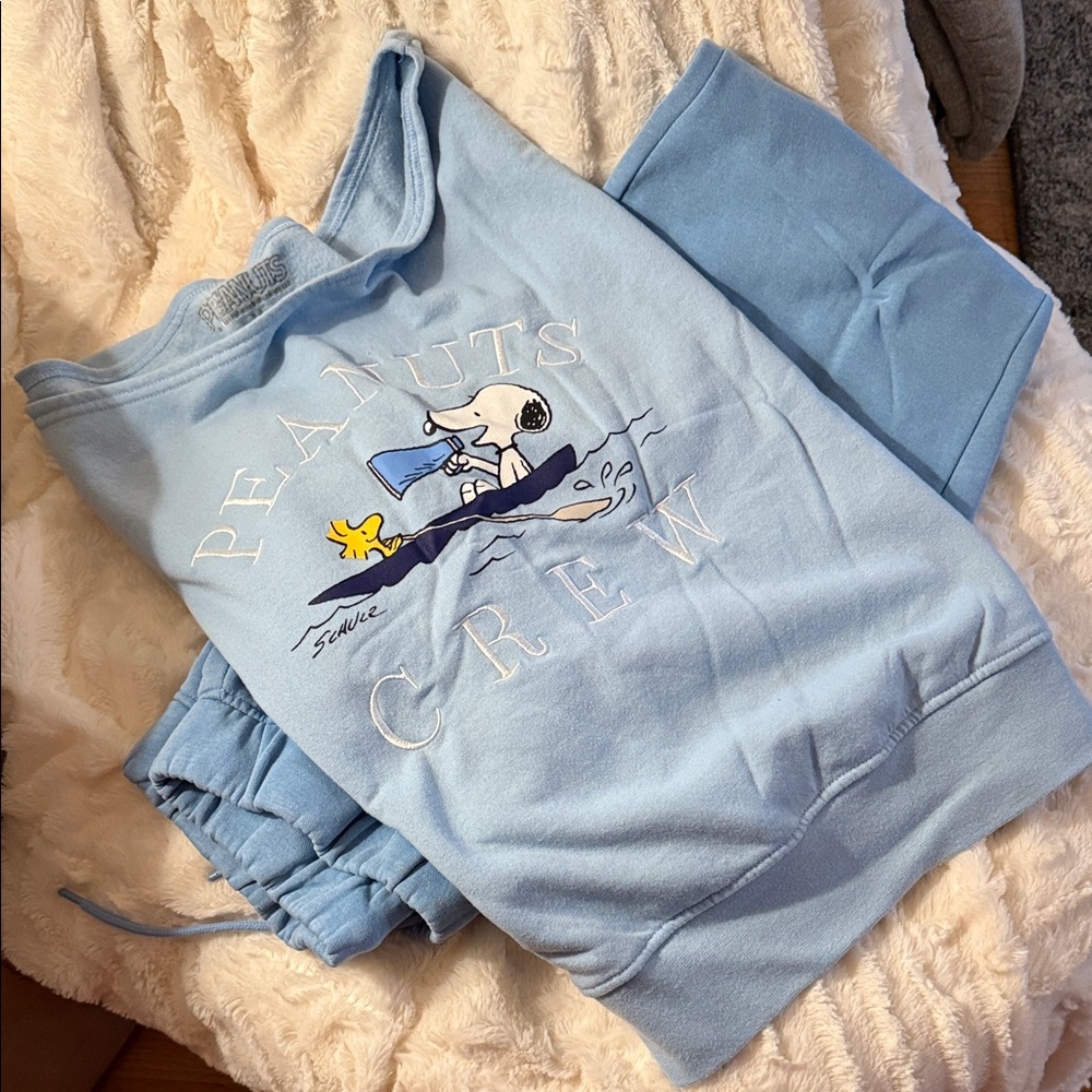 Blue Peanuts Crew Sweatshirt